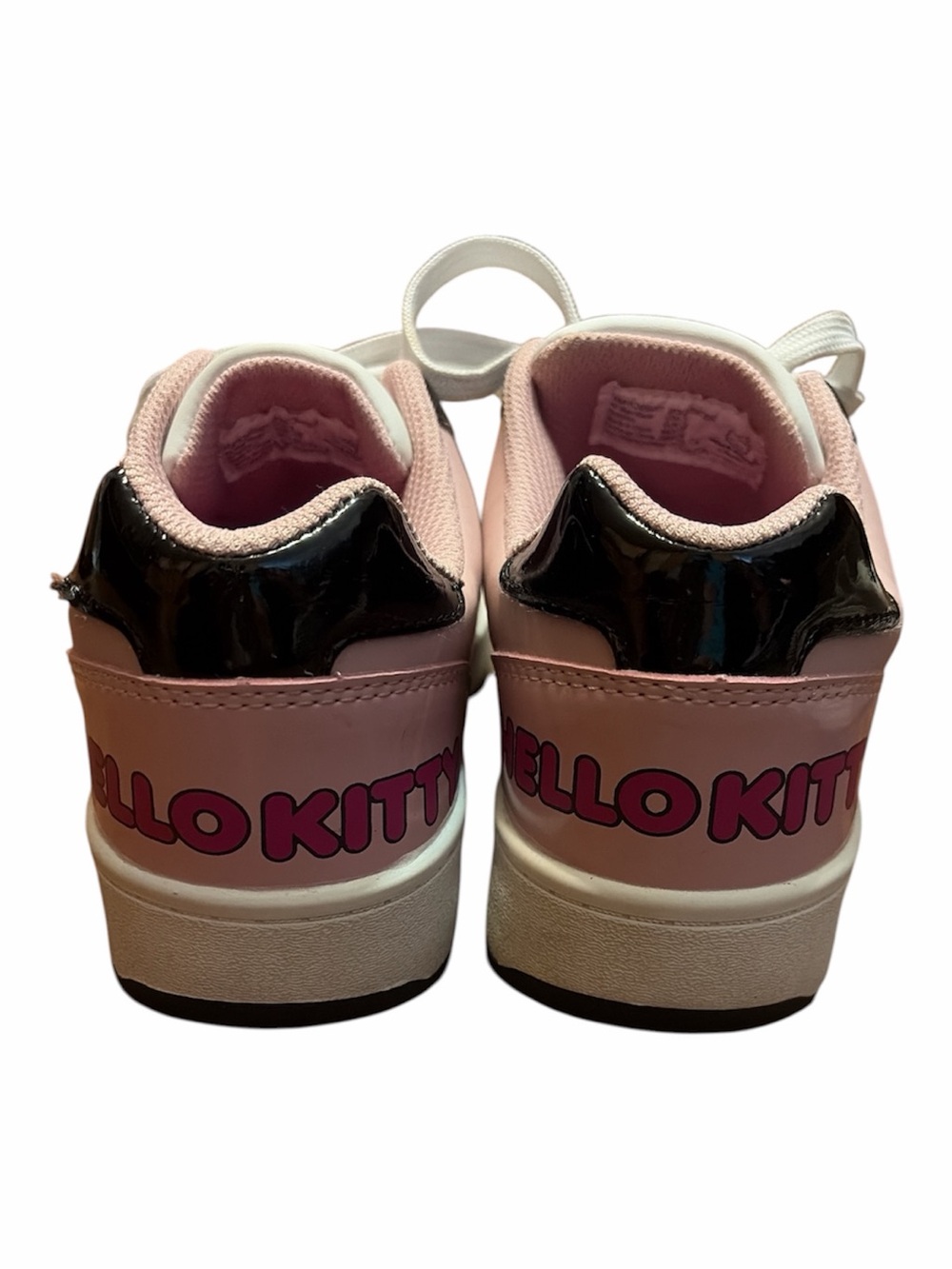 Hello Kitty x Sanrio Pink Black Patent Court Sneakers Shoes Women's 7 - Picture 3 of 6